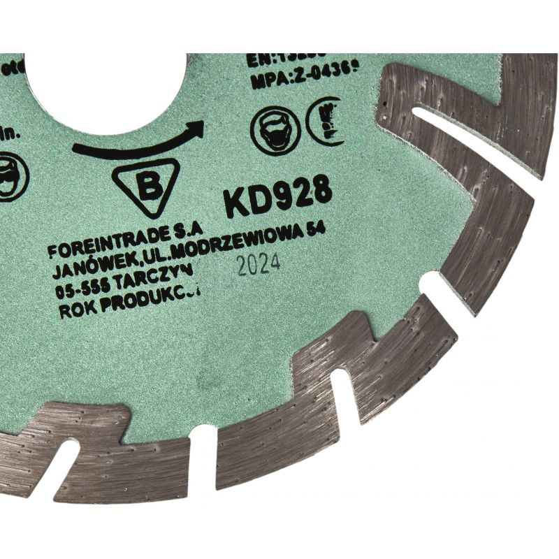 Tarcza diamentowa segmentowa 125x22,2mm KD928