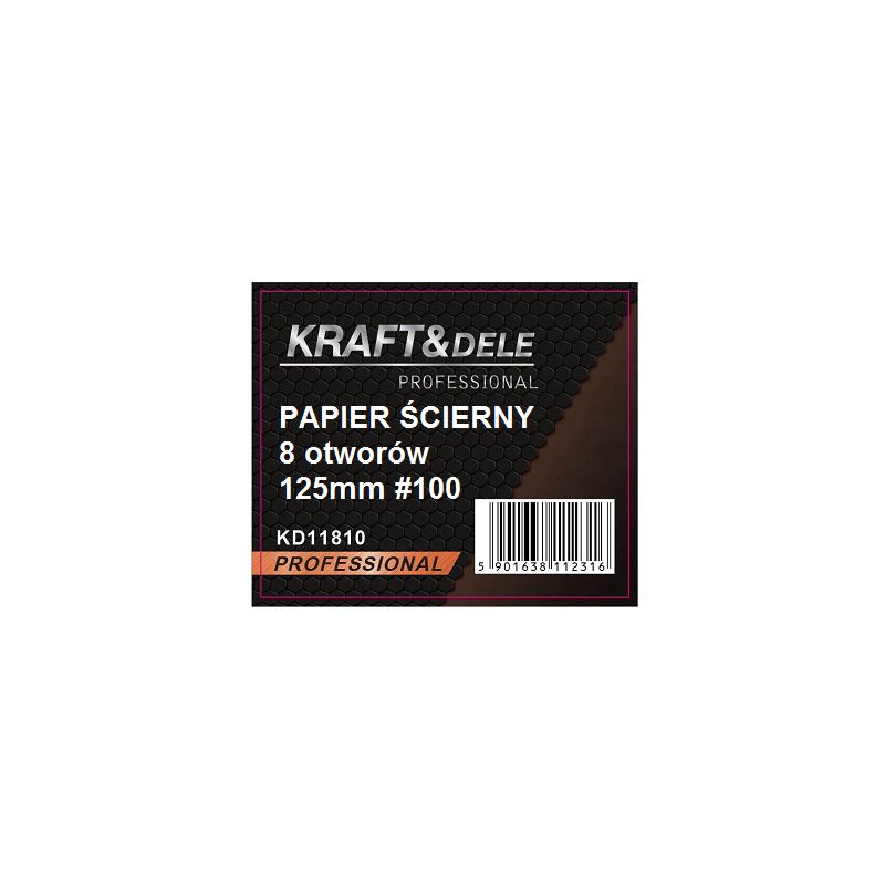 Papier ścierny 50szt. krążek 125mm na rzep KD11810