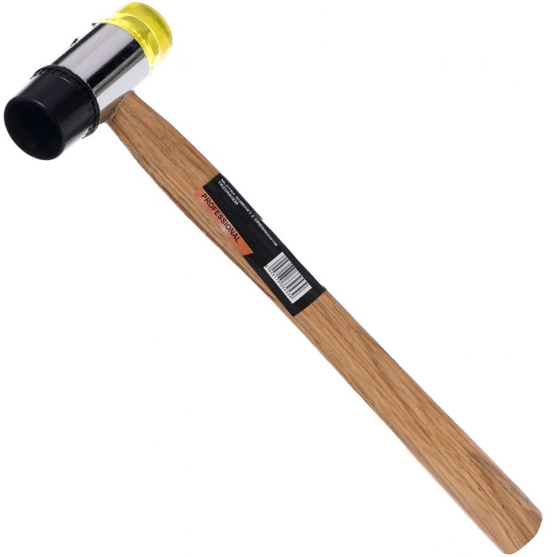 Młotek gumowo plastikowy 30mm z drewnianą rączką KD903