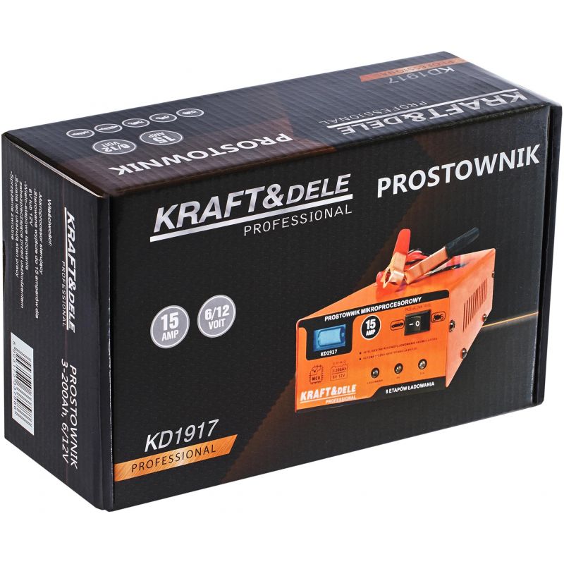 Prostownik mikroprocesorowy 15AMP 6/12V