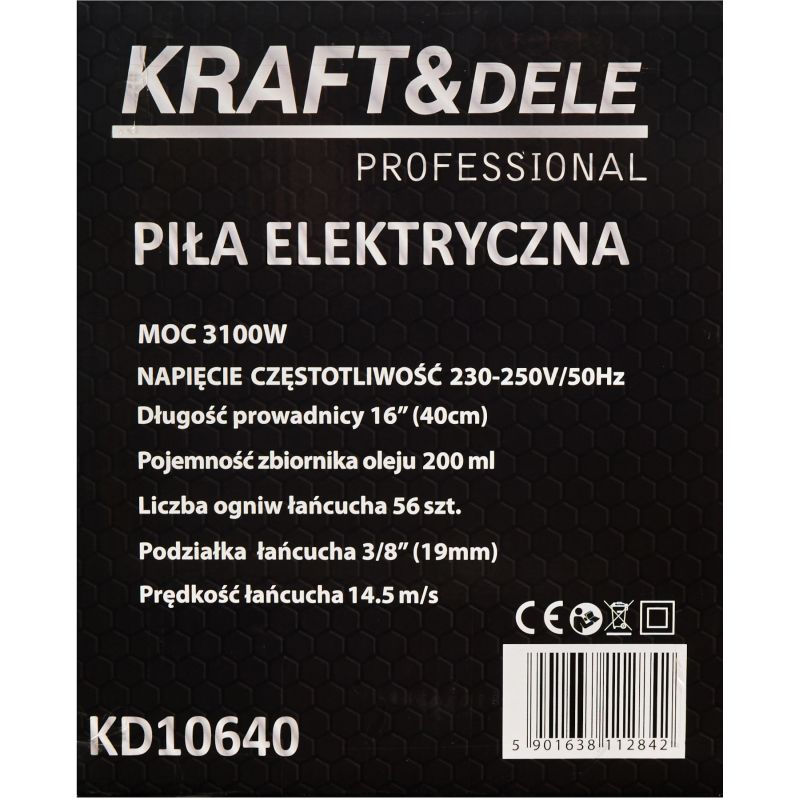Piła elektryczna łańcuchowa 3100W / 16'' 40cm KD10640