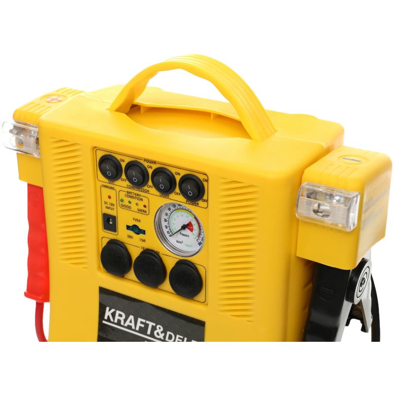 Jump starter 4W1 - urządzenie wielofunkcyjne - rozruch, kompresor, latarka KD1922