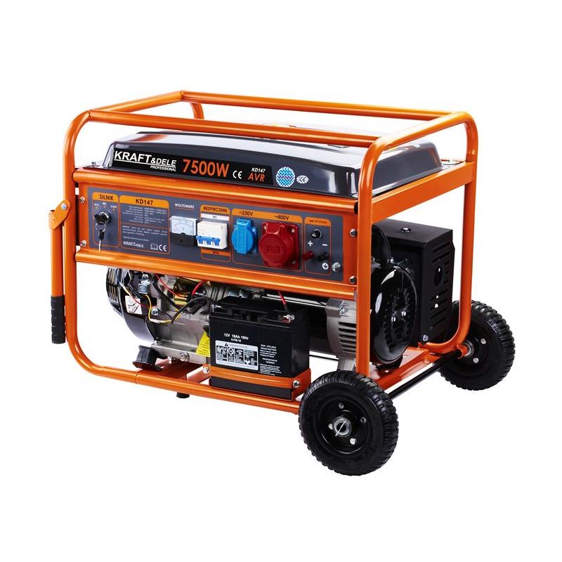 Generátor produkuje 7500 W, 230/400 V, model KD147