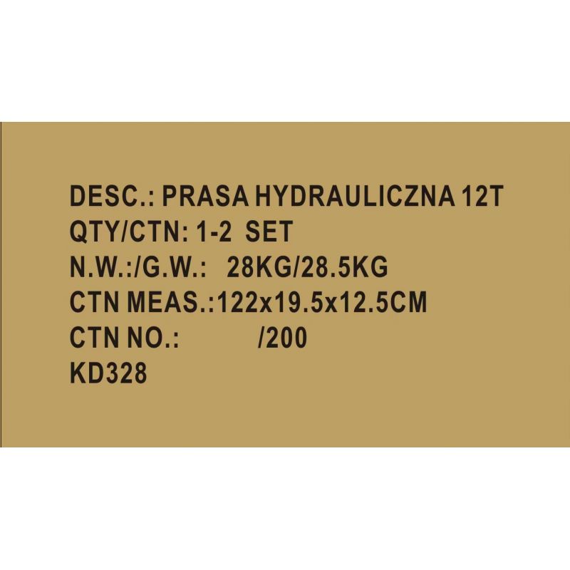 Prasa hydrauliczna 12T KD328