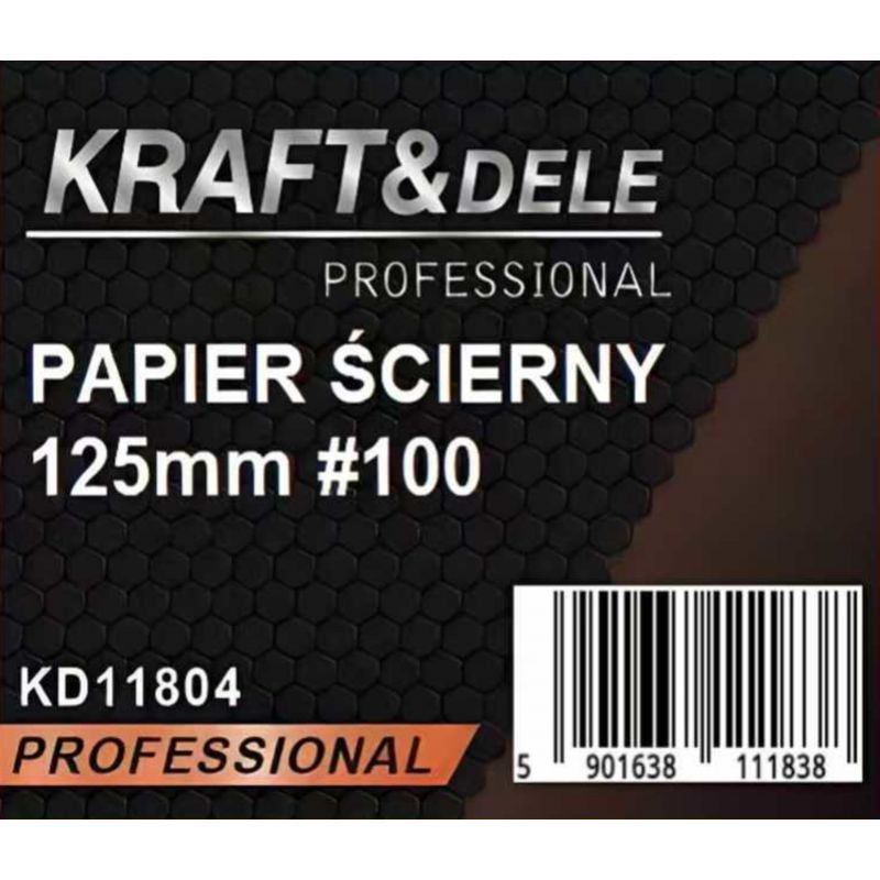Papier ścierny 50szt. krążek 125mm P100 na rzep KD11804