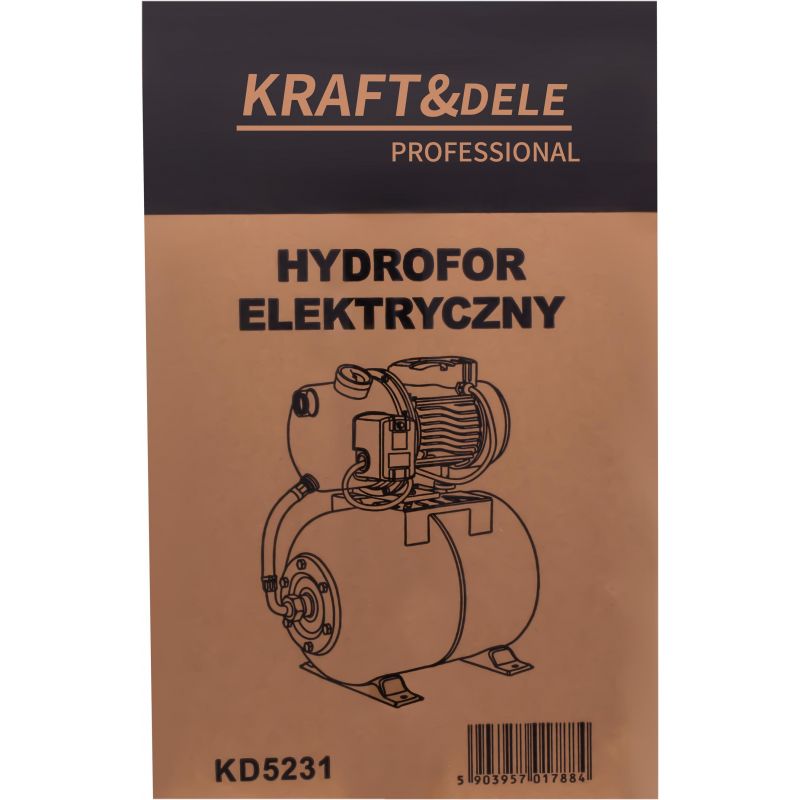 Hydrofor elektryczny do wody 50L 1300W 6000L/h KD5231
