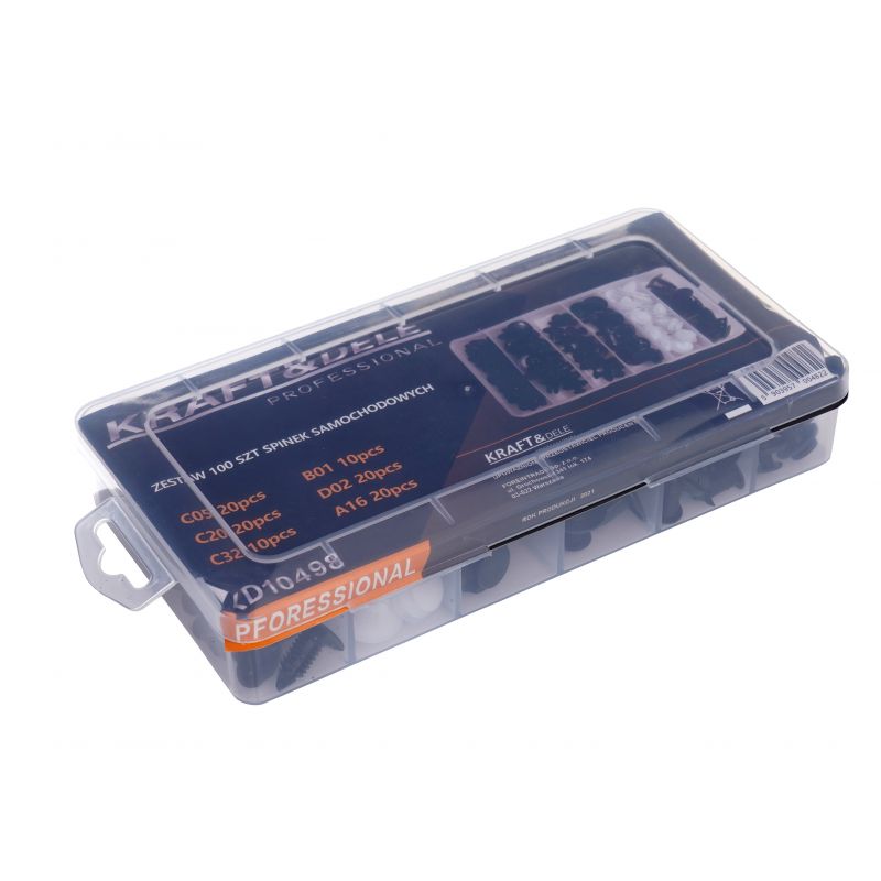 Spinki i klipsy mocujące do tapicerki 100szt. KD10498