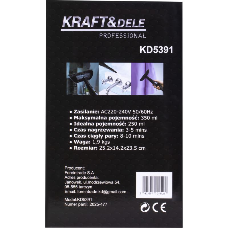 Myjka parowa 1100W 350ml KD5391