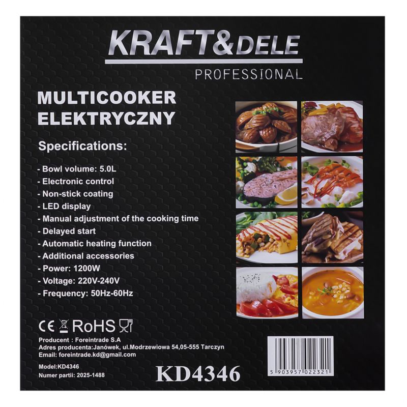 Multicooker elektryczny 5L 1200W KD4346