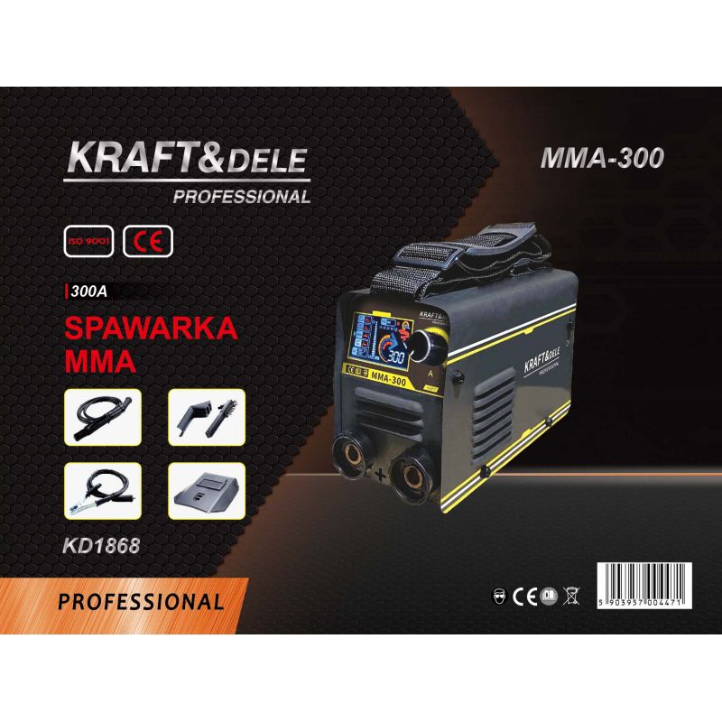 Spawarka inwertorowa MMA IGBT LCD 300A KD1868