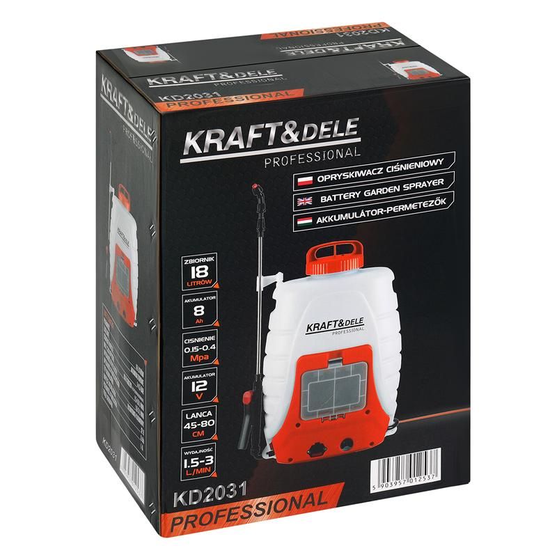 Opryskiwacz akumulatorowy 18l zestaw XXL 12V 8Ah KD2031
