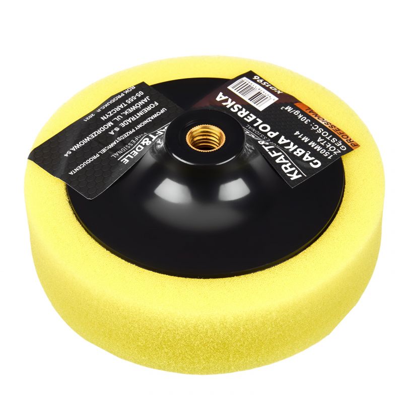 Gąbka polerska 150 mm żółta KD1596