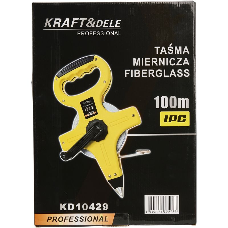 Taśma miernicza fiberglass 100M KD10429