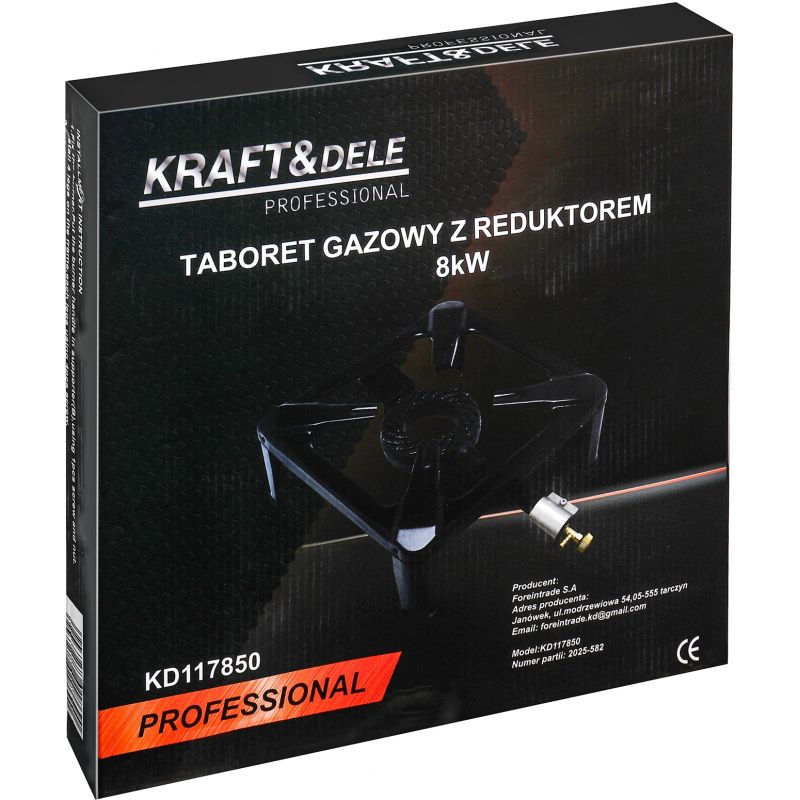 Taboret gazowy 8kW + wąż z reduktorem KD117850