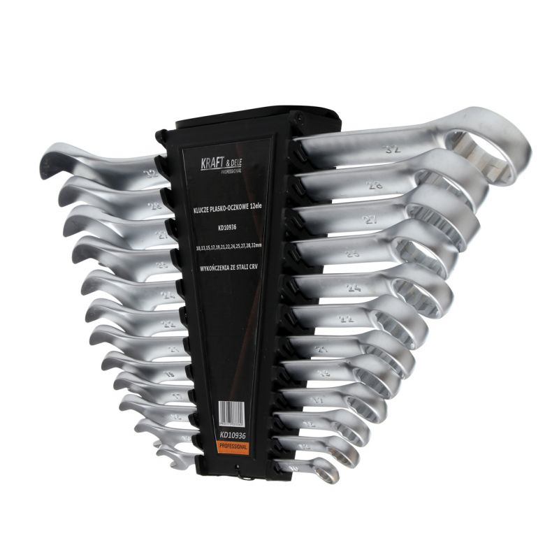 Klucze płasko-oczkowe 12el. KD10936