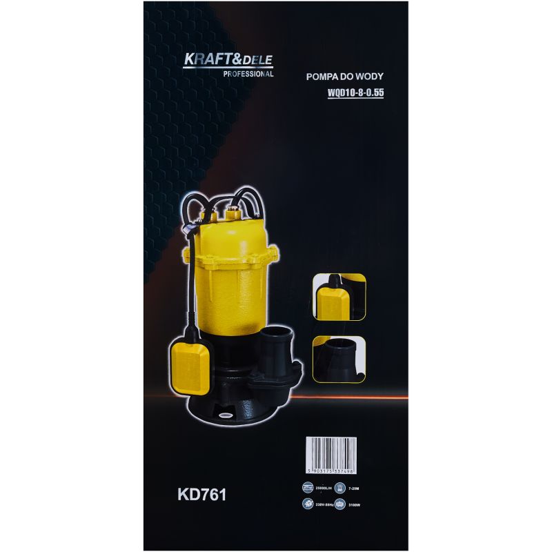 Pompa do wody z rozdrabniaczem i pływakiem 3100W KD761