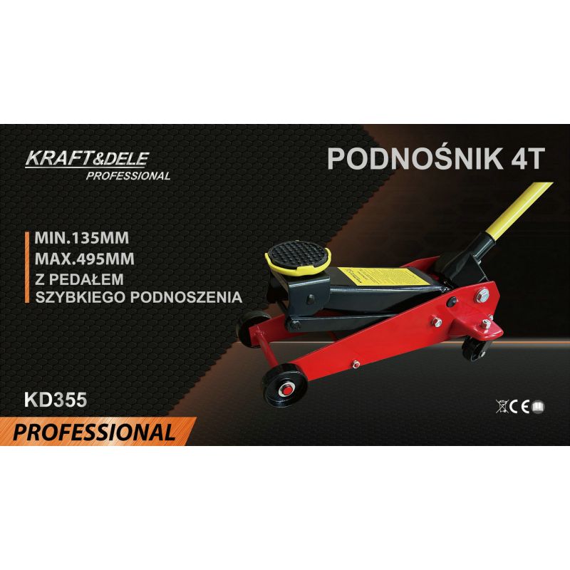 Podnośnik Hydrauliczny 4T 135-495MM KD355