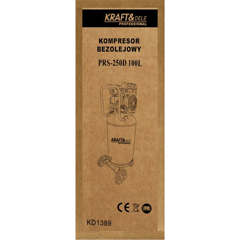 Kompresor bezolejowy 100l 3000W KD1389