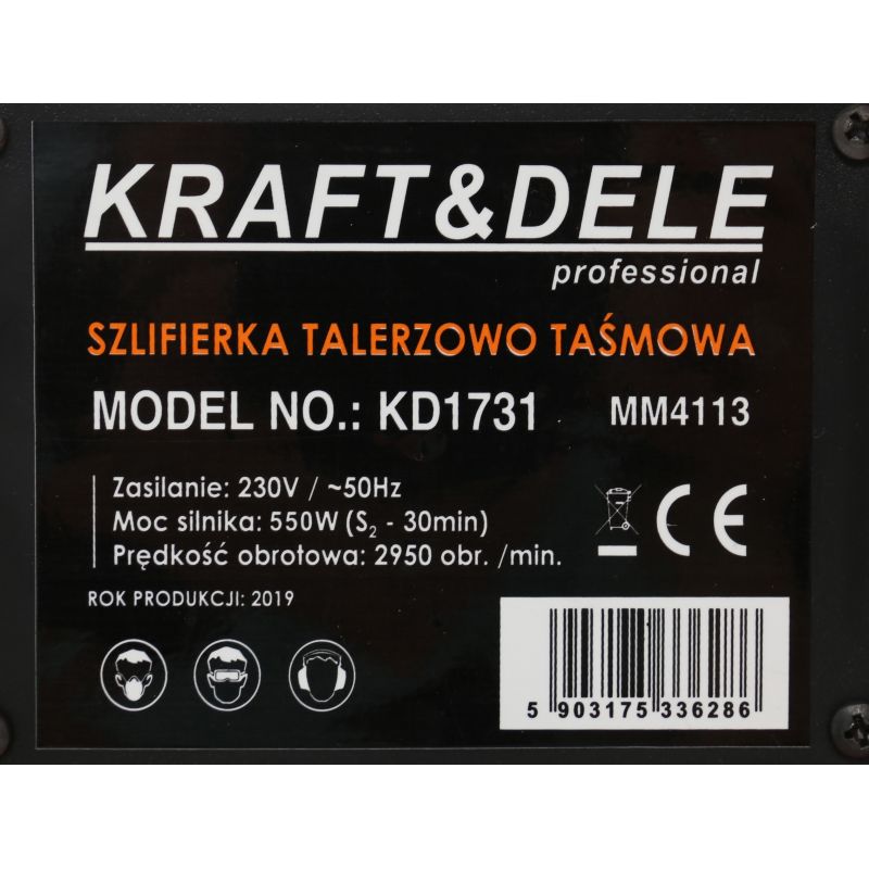 Szlifierka taśmowo talerzowa 550W KD1731