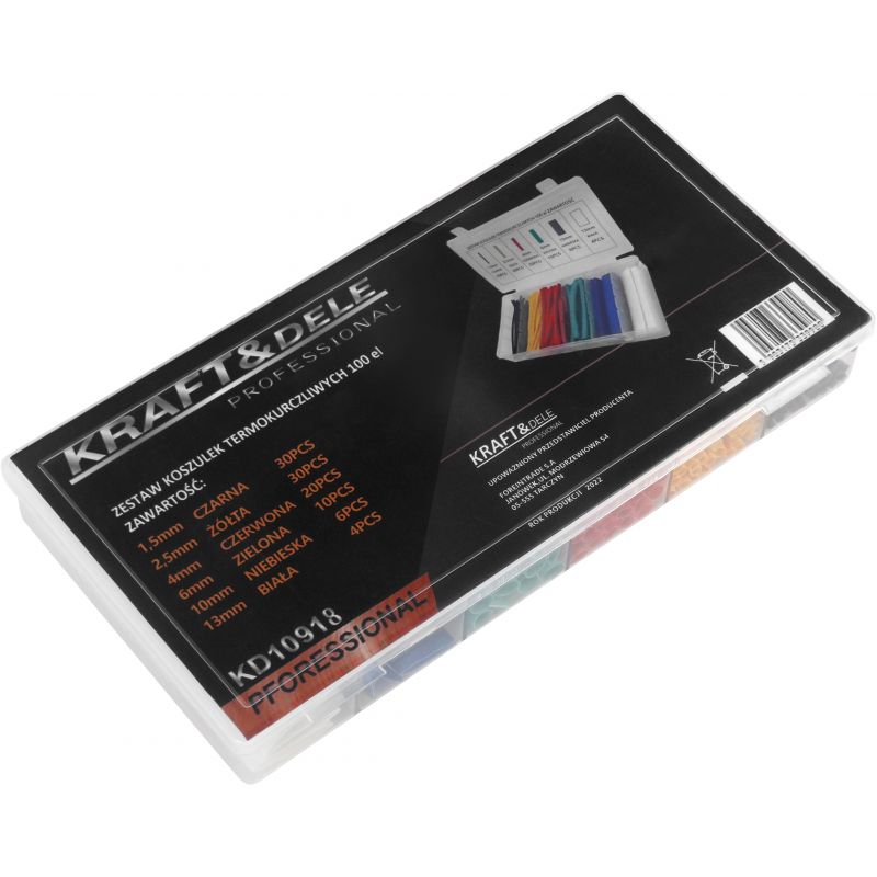 Koszulki rurki termokurczliwe zestaw 100szt. KD10918