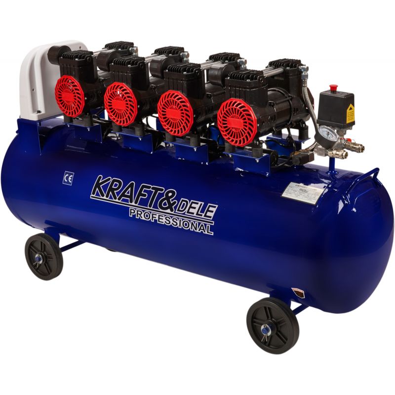 Kompresor bezolejowy niebieski 120L 4 tłoki 400V 7kW KD4095