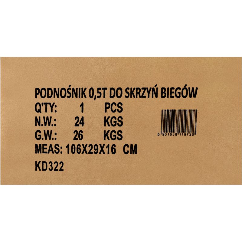 Podnośnik skrzyni biegów 500kg KD322