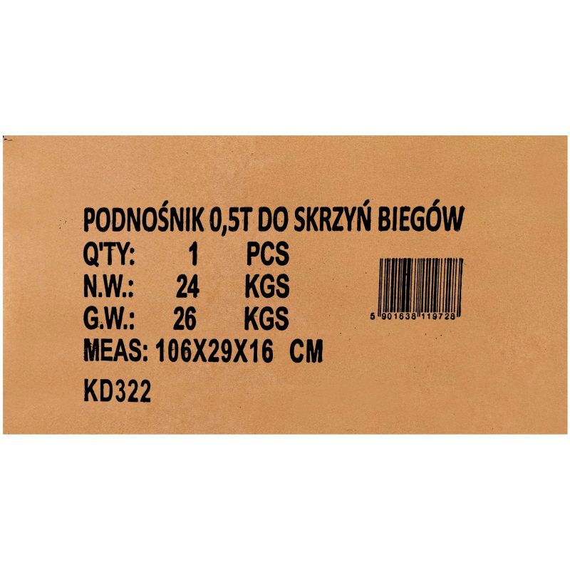 Podnośnik skrzyni biegów 500kg KD322