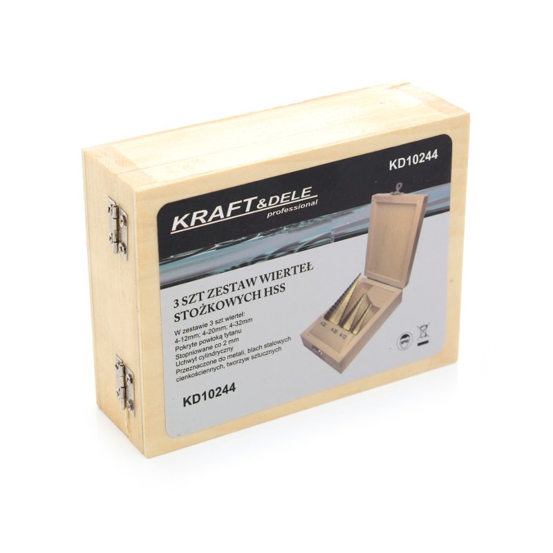 Wiertła stopniowe 4-32mm 3szt. KD10244