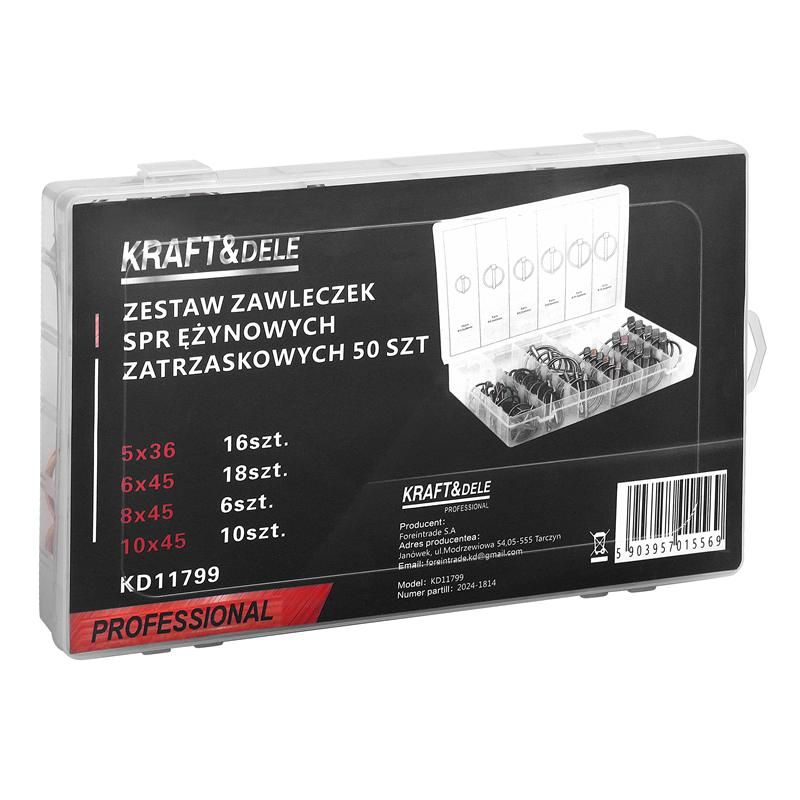 Zawleczki sprężynowe zatrzaskowe 50EL. KD11799