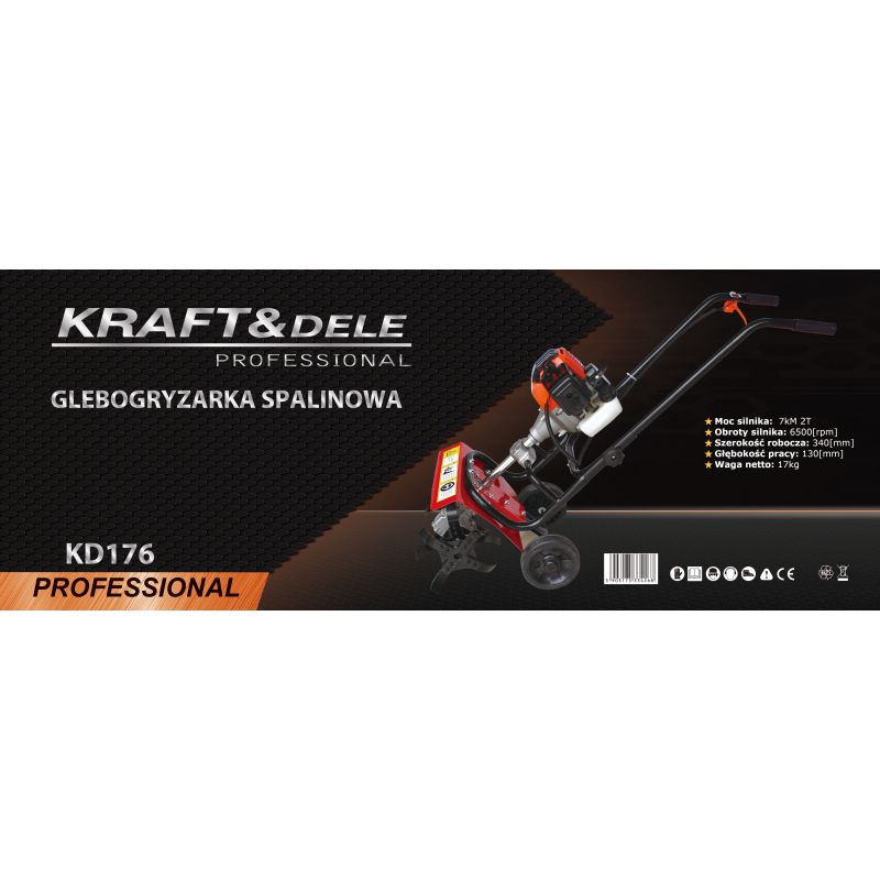 Benzínová kultivátorová fréza 7 HP, model KD176