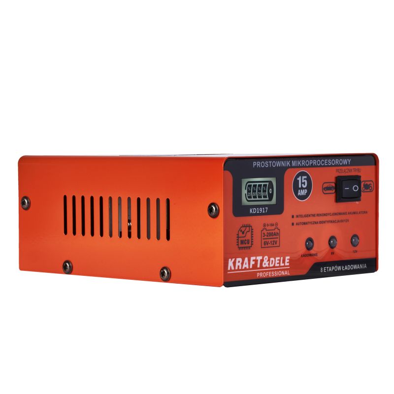 Prostownik mikroprocesorowy 15AMP 6/12V