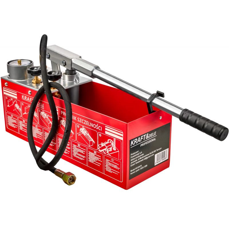 Pompa kontrolna do prób ciśnieniowych 0-50kg / 45ml / 12L KD10478