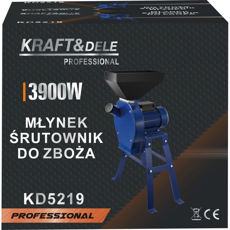 Młynek śrutownik do zboża 3900W KD5219