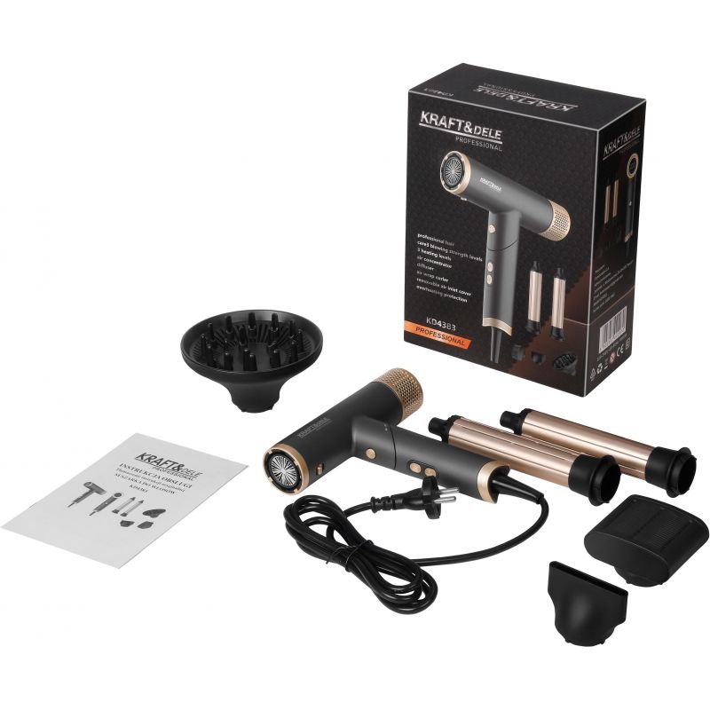 Suszarka do włosów 2200W + końcówki do loków KD4383