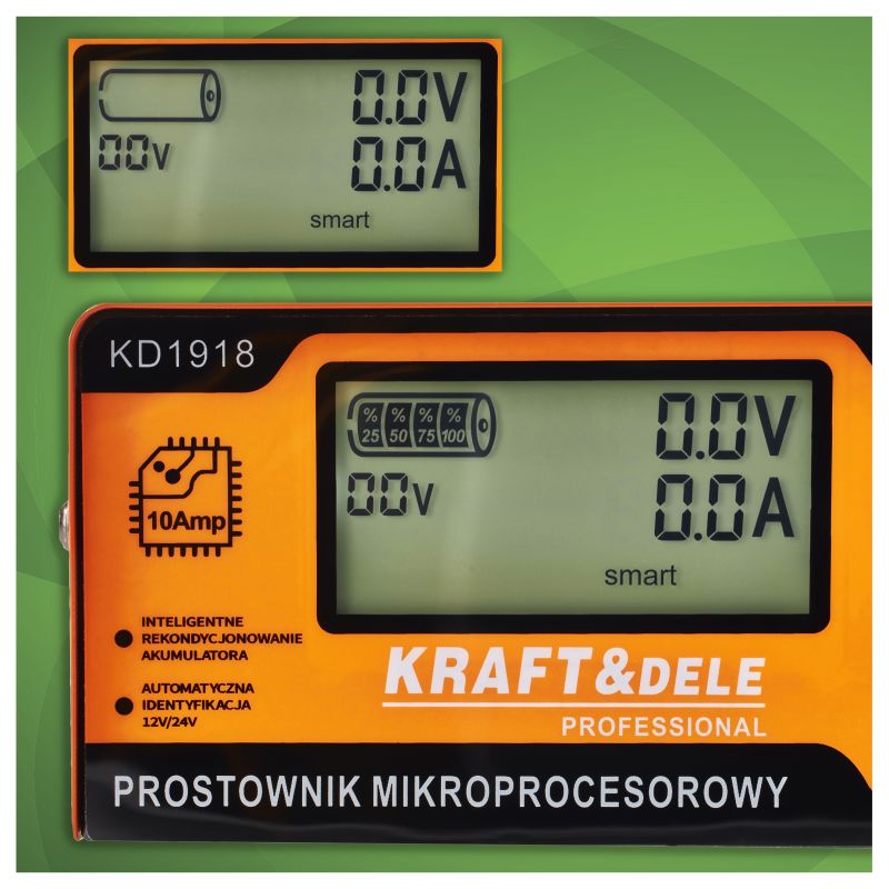 Prostownik mikroprocesorowy 10AMP 12/24V