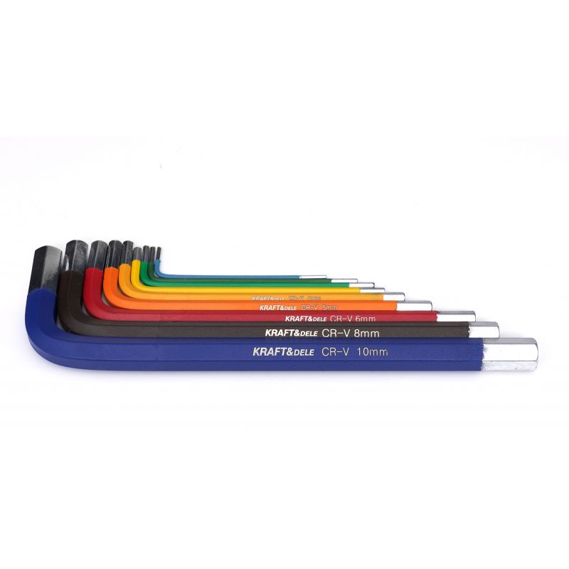 Zestaw kolorowych imbusów hex 9 el. KD11931