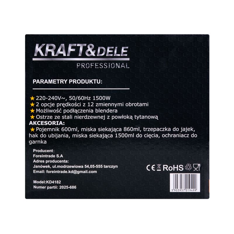 Mixér 1500W + príslušenstvo KD4182