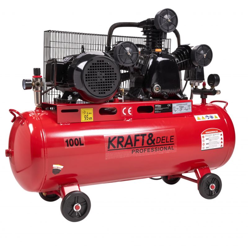 Kompresor olejowy 100L 3 Tłoki KD1477 + Seperator