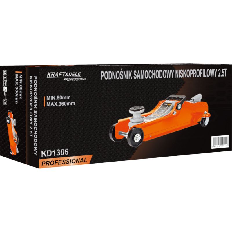 Podnośnik niskoprofilowy 2,5T 80-360mm KD1306