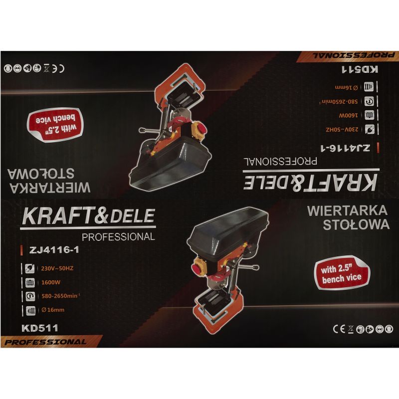 Wiertarka stołowa 1600W KD511